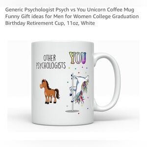 Psychologist Funny Mug
Unicorn Sociologist Mug Other Me
Great gift for therapist